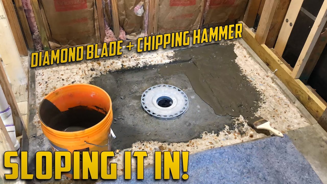 Installing a Curbless Shower on a Concrete Slab