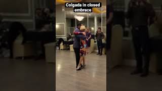 Colgada in closed embrace #tangodance #tango #argentinetangodance #dancer #tangopractice