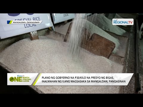 One North Central Luzon: Plano ng gobyerno na P30/kilo na presyo ng bigas, inalmahan