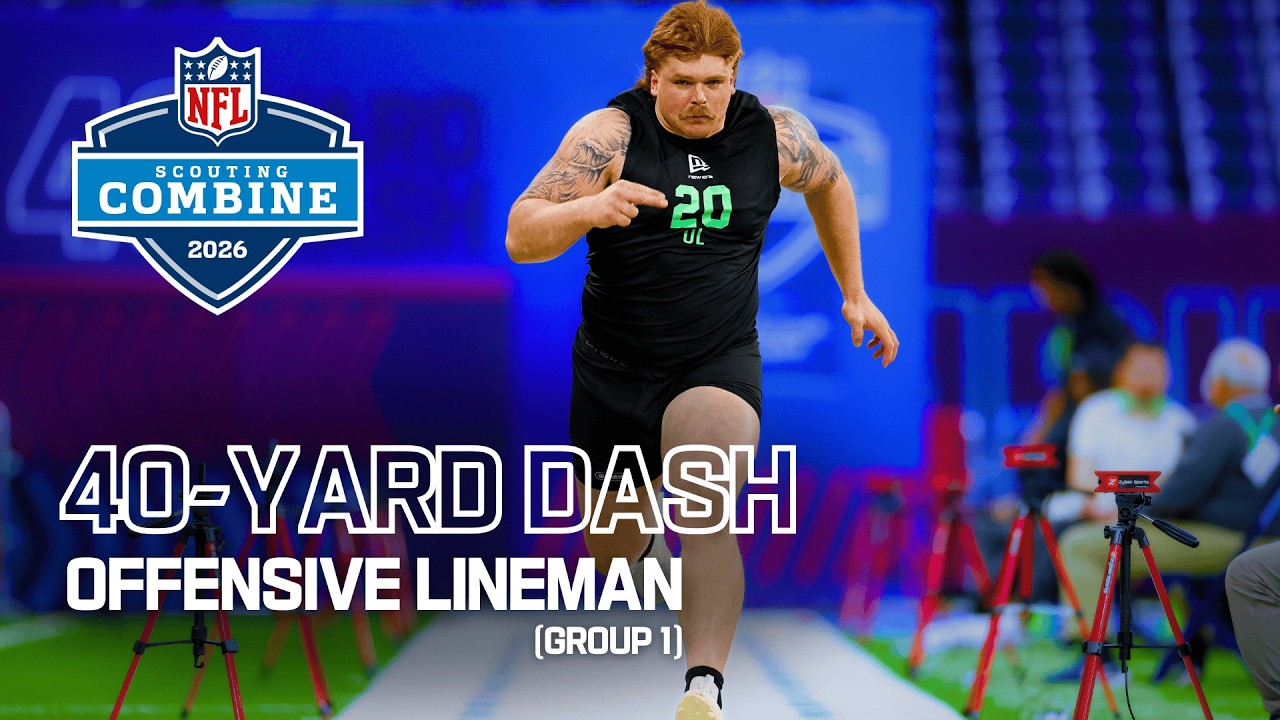 Offensive Lineman Run the 40-Yard Dash at 2026 NFL Combine | Group 1