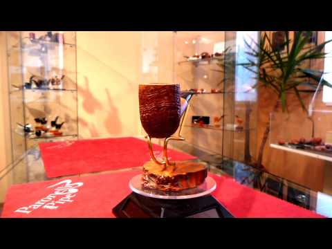 Pipa radica half bent sabbiata fatta a mano - www.paronellipipe.it