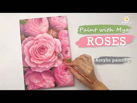 🌹Painting Roses 🌹/ Paint With Me #016