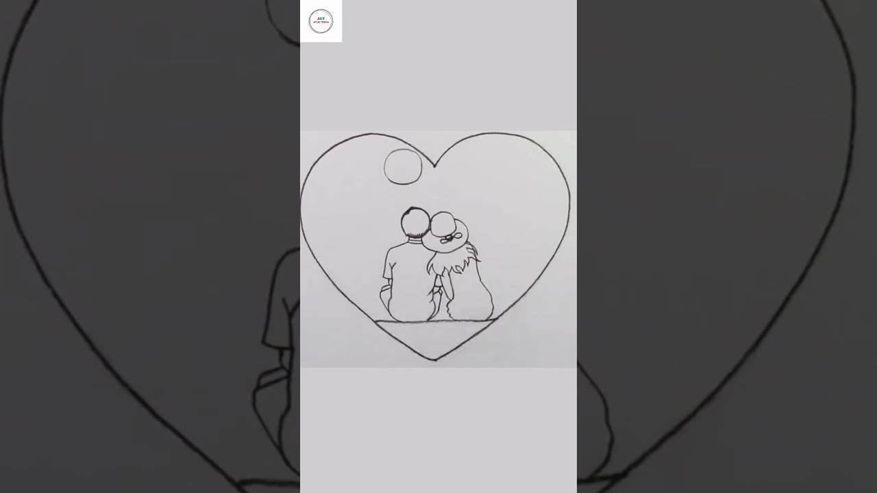 Valentine's Day Drawing very easy || How to draw Romantic Couple with pencil sketch
