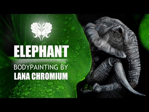 ELEPHANT -Bodypainting illusion by Lana Chromium