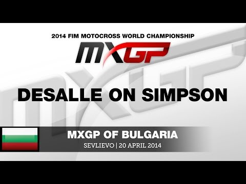 MXGP of Bulgaria 2014 Clement Desalle on Shaun Simpson