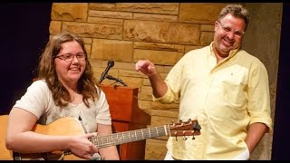 Playing "Windy & Warm" for Vince Gill
