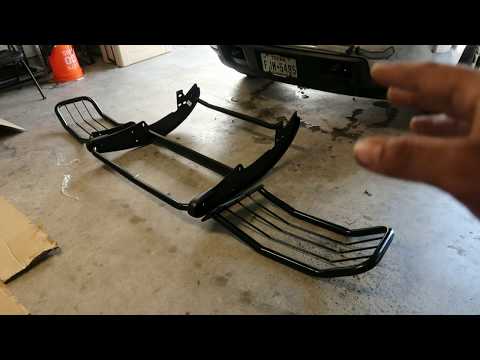 Black Horse Brush Gaurd - Grill Gaurd Install from AMAZON 11 12 13 14 Chevorlet Silverado 2500 3500