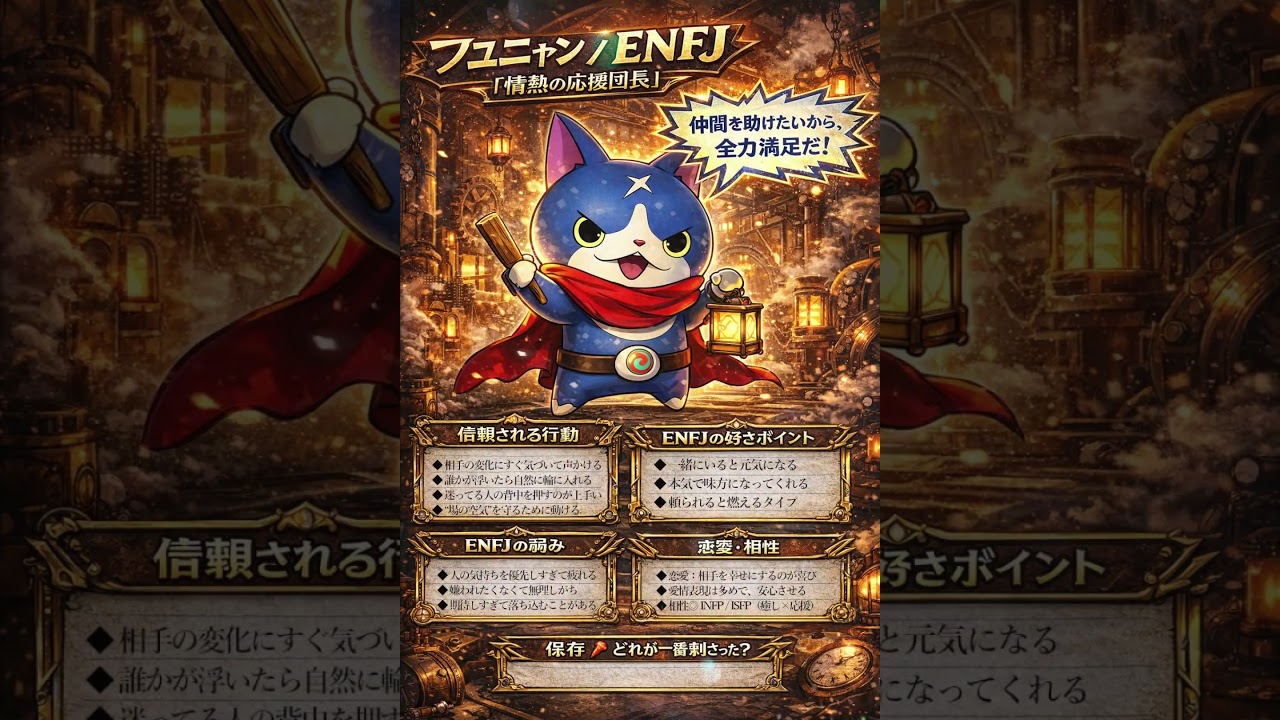 妖怪ウォッチmbti診断　#shorts #妖怪ウォッチ　#mbti