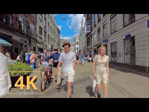 Copenhagen, Denmark 🇩🇰 City Tour | 4K | Street Walk | Summer | Strøget | København, Danmark 2022
