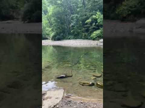short hike to sandy beach and swimming hole