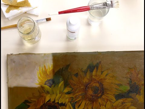 So kannst du ein altes braunes Ölgemälde reinigen Firnis entfernen und wieder schöne Farben bekommen