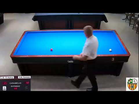 LLIGA NACIONAL 3 BANDES  2ª DIV.  GRUP B  -  S.B.FOMENT MOLINS  vs  C.B.SANT ADRIÁ