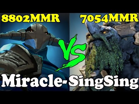 Dota 2 - Miracle- And Friends VS SingSing And Friends - Ranked Party Gameplay!