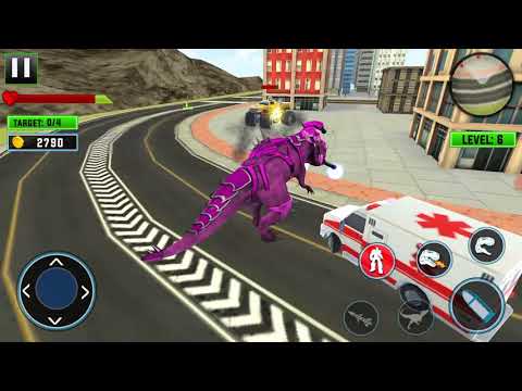 Dino Robot Car Transforming Game Robot Car Games #02 - Android Robot Gameplay