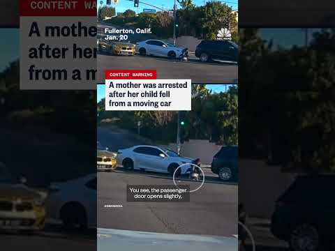 California child falls from moving car, mother arrested