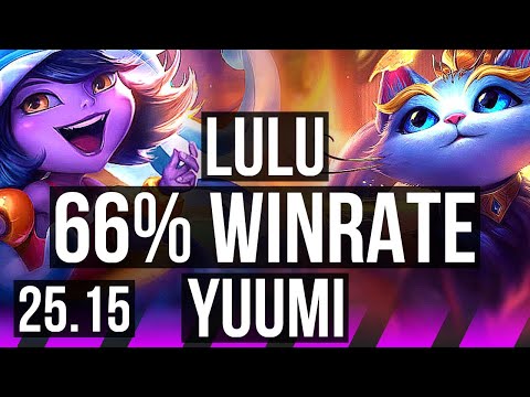 LULU & Tristana vs YUUMI & Yunara (SUP) | 66% winrate | KR Master | 25.15