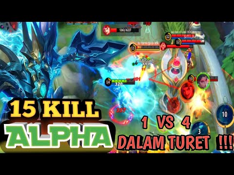 Gameplay Alpha 1 vs 4 Pun Dilawan | Rank Global Alpha Mobile Legends Bang Bang Season 21 !!!