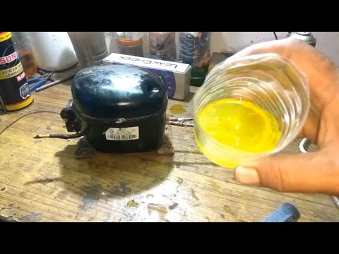 How to change the oil in a compressor
