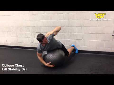 Stability Ball Back Extension with Rotation | myworkouts.io