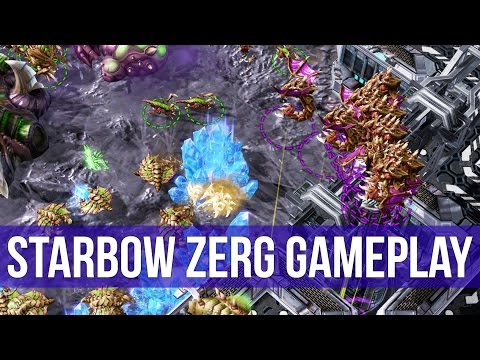 Starbow Zerg Gameplay - StarCraft 2 Arcade Mod! (4K)