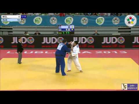 Judo 2013 World Championships Junior Ljubljana: Ulziibayar (MGL) - Krivobokov (RUS) [+100kg] final