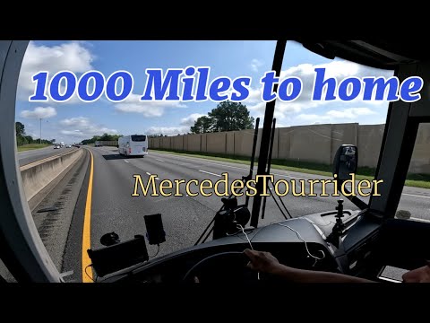 Driving a Mercedes Tourrider bus 1000 miles back home.