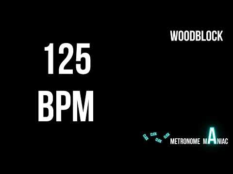 Metronome 125 BPM - Woodblock
