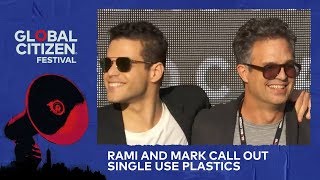 Rami Malek Call for an End to Plastic Pollution | Global Citizen Festival NYC 2018 