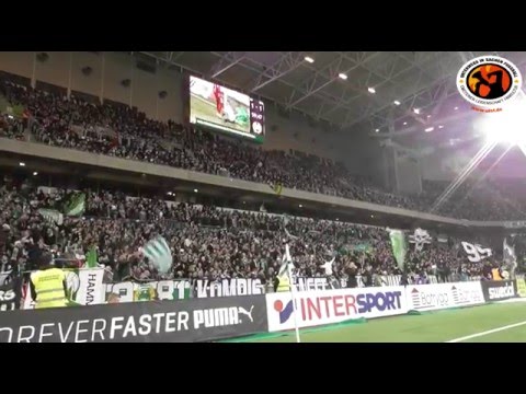 Hammarby IF - Östersunds FK 04.04.2016 Corteo, Support, Choreo, Pyro