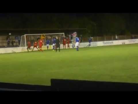 Billericay Town 0-1 Harrow Borough.  Ryman Isthmian League Premier Division.  Mon18Aug2014
