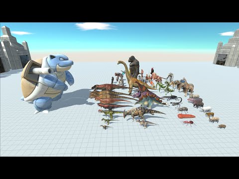 BLASTOISE BATTLE WITH MONSTERS AlONE - Animal Revolt Battle Simulator