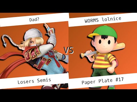 The Paper Plate #17 Winners Quarters - Dad? (Sheik) Vs. WORMS lolnice (Ness) SSBU