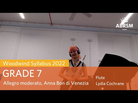 Woodwind Syllabus from 2022 – Allegro moderato, Anna Bon di Venezia | ABRSM Grade 7 Flute