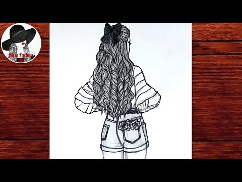 Как нарисовать девушку со спины | Рисунок карандашом | #Shorts #Creative #Art