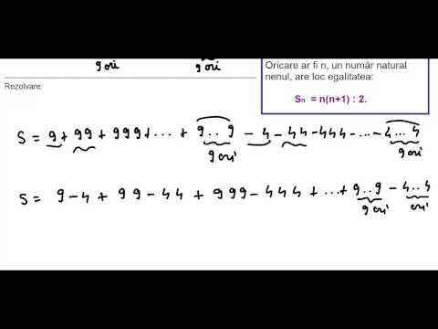 Clasa a V-a - Cap. Numere naturale - ex 3 - Sume de tip Gauss