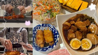 春から大学生🌸初めてお弁当の作り置きと作りたかった豚の角煮を作ってみる_♪