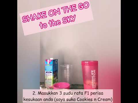 Shake Herbalife guna shaker cup pon sedap