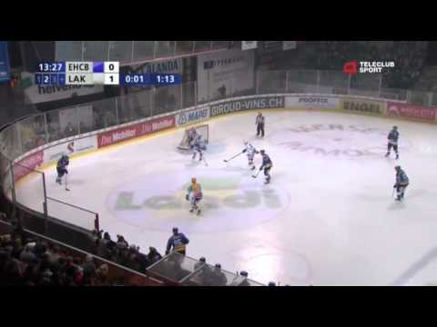 Anthony Huguenin premier goal en LNA | EHC Biel-Bienne - Rapperswil-Jona Lakers 29.09.2012