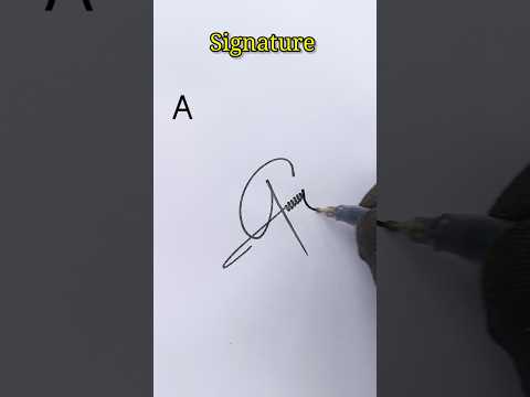 A letter short signature style #howtosign #viralshort #design