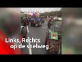 Als keihard 'Links Rechts' van Snollebollekes klinkt op de snelweg, dan willen de boeren best nog...