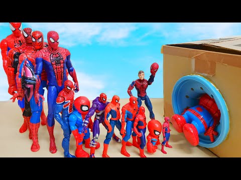 Various Size of Spiderman Walk into the Hole in Spo Spo Box #3
