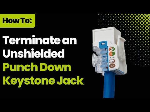 How To: Terminate a Punch Down Keystone Jack