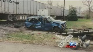 Car and train collide in Wabash, 1 person dead
