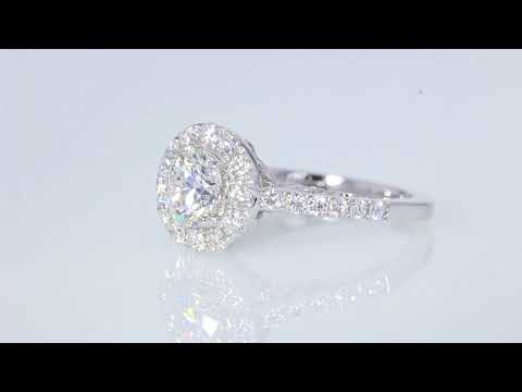 1.81CT Round Brilliant Diamond Halo Engagement Ring GIA cert/appr $13K  $5250