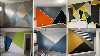 Geometric Wall Painting Ideas 2026 | Wall Painting Design Ideas | Geometric Wall Art Painting 