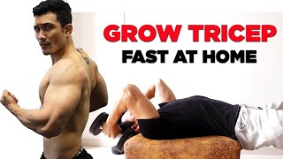 GROW TRICEPS AT HOME |DUMBBELL ONLY| [ट्राइसेप्स की "तेज़ धार" बनाएं घर पे ही]