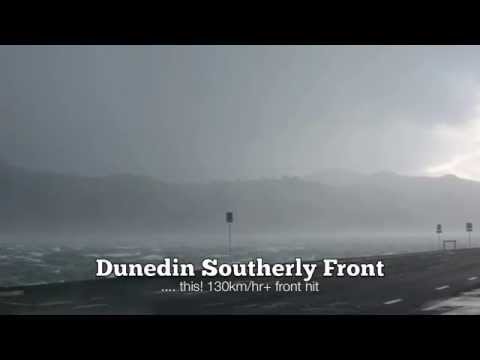 130km/hr + southerly front hitting Otago Peninsula