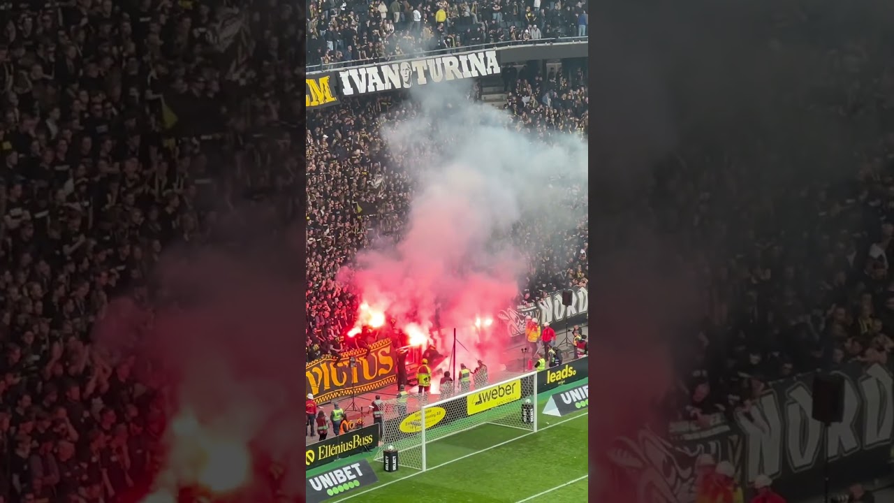 AIK bränner Hammarbys trumma och andra tillhörigheter #aik #gnaget #hammarby #bajen #ultras