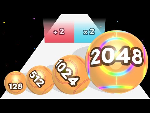 Rolling Ball 2048 - New 'Ball Run 2048' Game (Max Level)