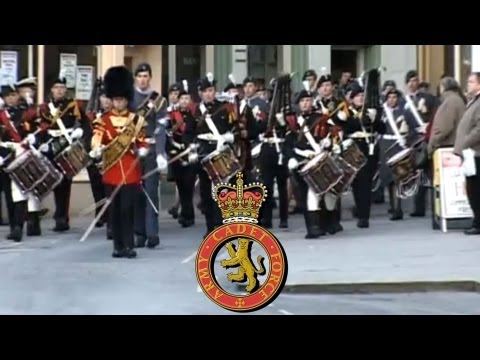 Cadet 150 Launch  Parade Army Cadets Marching Through Brecon .mp4